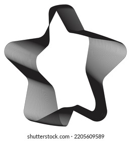 Star rounded element. Star geometric rounded, starburst retro sale badge. illustration star blank label, abstrac star illustration