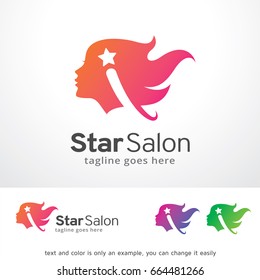 Star Salon Logo Template Design Vector, Emblem, Design Concept, Creative Symbol, Icon