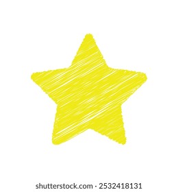Star scribble hand drawn design. Vector illustration