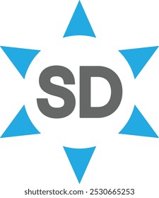Star SD logo design vector icon. SD logo design. letter DS  logo Design. Creative SD icon royalty. Circle DS Crown  business logo best icon, monogram. unique mode, graphics, vector design, isolated,