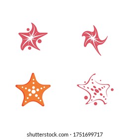Plantilla de diseño de ilustración de icono del vector del mar de estrella