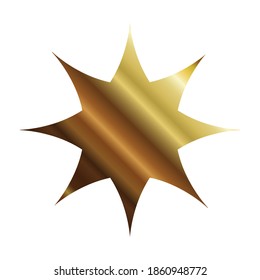 Star seal stamp gold style icon design, Night bedtime sky space nature science celestial galaxy and astrology theme Vector illustration