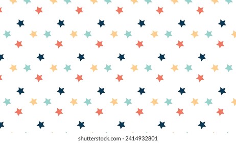 Star seamless pattern background design vector image. simple texture wallpaper geometric design