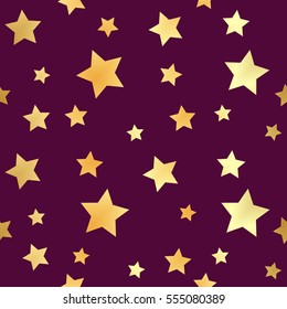 Star seamless pattern. Chaotic elements. Abstract geometric shape texture. Effect of sky. Design template for wallpaper,wrapping, textile. Vector Illustration
