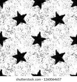 Star Seamless Pattern. Christmas Background. Vector Illustration.