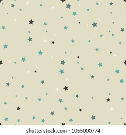Star seamless pattern. Cute kids star seamless pattern. Seamless patter with stars. Star background. Babies fashion. Vector illustration, eps 10