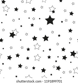 Star seamless pattern. Cute kids star seamless pattern. Seamless patter with stars. Star background. Babies fashion. Vector illustration, eps10