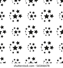 Patrón sin estrellas. Los niños pequeños empiezan sin fisuras. Patter sin problemas con estrellas. Antecedentes estelares. Los bebés se ponen de moda. Ilustración del vector, pasos 10