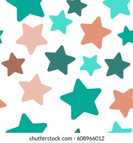 Star Seamless Pattern. Cute stars. Baby Shower background. Babies Fashion. Vector illustration