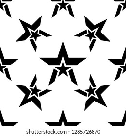 Star Seamless Pattern Design Vector Art Illustration
