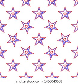 Star Seamless Pattern Design Vector Art Illustration