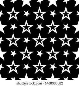 Star Seamless Pattern Design Vector Art Illustration