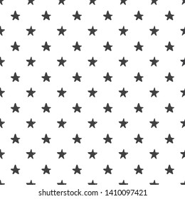 Star seamless pattern, Hand drawn sketched doodle stars, vector illustration