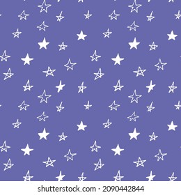 star seamless pattern hand drawn doodle. vector, nordic, scandinavian. wallpaper, textile, wrapping paper, background sky night nursery decor
