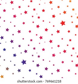 Star seamless pattern. Modern colorful background. Chaotic elements. Abstract geometric shape texture. Effect of sky. Design template for wallpaper,wrapping, textile. Vector Illustration