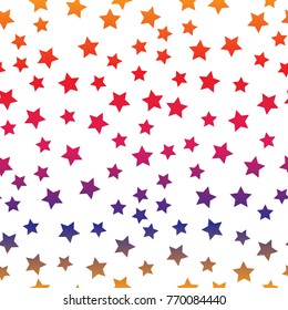 Star seamless pattern. Modern colorful background. Chaotic elements. Abstract geometric shape texture. Effect of sky. Design template for wallpaper,wrapping, textile. Vector Illustration