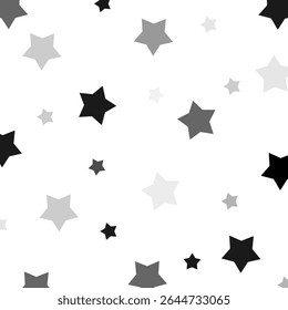 Star seamless pattern in monochrome. Cute star cartoon. Can be used for wallpaper, print, paper wrapping and fashion fabric