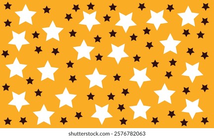 Star seamless pattern. Repeated  stars on isolated background. Repeatin gold glitter patern for design prints, gift wrappers. Bling star packing. Repeat sparkle texture. Vector illustration