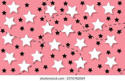 Star seamless pattern. Repeated  stars on isolated background. Repeatin gold glitter patern for design prints, gift wrappers. Bling star packing. Repeat sparkle texture. Vector illustration