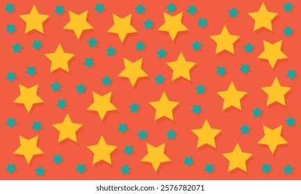 Star seamless pattern. Repeated  stars on isolated background. Repeatin gold glitter patern for design prints, gift wrappers. Bling star packing. Repeat sparkle texture. Vector illustration