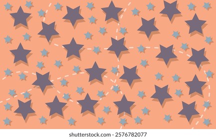 Star seamless pattern. Repeated  stars on isolated background. Repeatin gold glitter patern for design prints, gift wrappers. Bling star packing. Repeat sparkle texture. Vector illustration