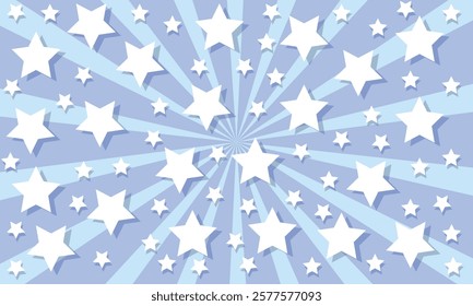 Star seamless pattern. Repeated  stars on sun rays background. Repeatin gold glitter patern for design prints, gift wrappers. Bling star packing. Repeat sparkle texture. Vector illustration