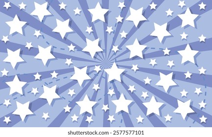 Star seamless pattern. Repeated  stars on sun rays background. Repeatin gold glitter patern for design prints, gift wrappers. Bling star packing. Repeat sparkle texture. Vector illustration