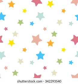 Star seamless pattern. Repeating pastel star background