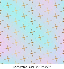 Patrón impecable de estrellas. Patrón de estrellas repetitivas. Fondo del bling dorado. Textura de papel repetida para impresiones de diseño. Glitter impreso. Resumen de patrón dorado. Impresión geométrica en tonos pastel. Ilustración del vector
