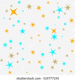 Star seamless pattern. Star sky seamless vector pattern. colorful stars seamelss