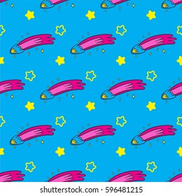 Star seamless pattern vector cartoon