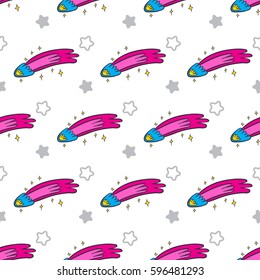 Star seamless pattern vector cartoon