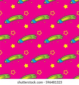 Star seamless pattern vector cartoon