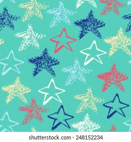 Star seamless pattern. Vector illustration.