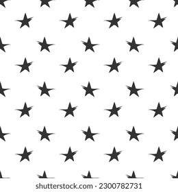 Star seamless texture. Background of stars in doodle style.