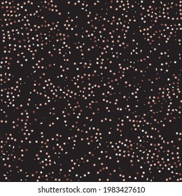 Star Sequin Confetti on Black Background. Vector Gold Glitter. Falling Particles on Floor. Voucher Gift Card Template. Isolated Flat Birthday Card. Golden Stars Banner. Christmas Party Frame.