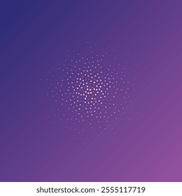 Star Sequin Confetti on Neon Purple Background. Christmas Party Frame. Voucher Gift Card Template. Vector Gold Glitter. Falling Particles on Floor. Isolated Flat Birthday Card. Golden Stars Banner.