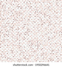 Star Sequin Confetti sobre fondo transparente. Glitter de oro vectorial. Cayendo partículas en el suelo. Tarjeta de cumpleaños plana aislada. Cartel de las estrellas de oro. Marco de fiesta de Navidad. Plantilla de tarjeta regalo de cupón.