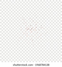 Star Sequin Confetti on Transparent Background. Voucher Gift Card Template. Christmas Party Frame. Isolated Flat Birthday Card. Golden Stars Banner. Vector Gold Glitter. Falling Particles on Floor.