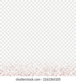 Star Sequin Confetti on Transparent Background. Isolated Flat Birthday Card. Golden Stars Banner. Voucher Gift Card Template. Vector Gold Glitter. Falling Particles on Floor. Christmas Party Frame.