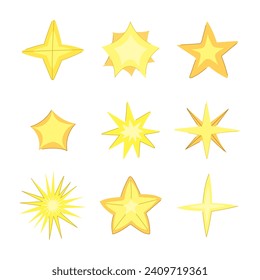 star set cartoon. symbol sign, christmas review, silhouette best star sign. isolated symbol vector illustration