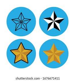 star set icon design vector template