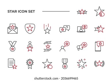 Star-Set-Symbol, einzelne Star-Set-Symbol, Vektorgrafik