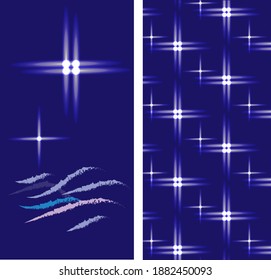Stern auf blauem Hintergrund