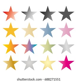 Star set. Stars icons.