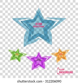 Star set. Vector illustration. Business Abstract Star icon. Corporate, Media, Technology styles vector logo design template. transparent