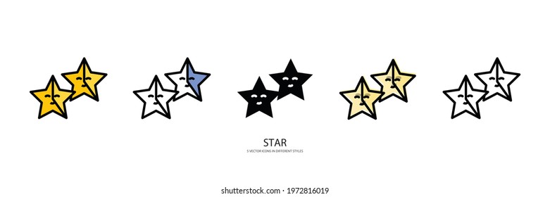 STAR set vector type icon