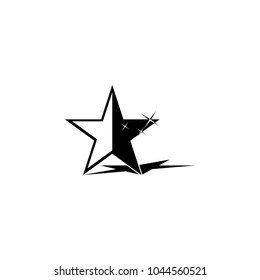 star with shadow icon. Element of stars icon. Premium quality graphic design. Signs and symbols collection icon for websites, web design, mobile app on white background
