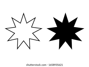 Sternform mit 2 Arten von schwarz-weiß, Hintergrund für Text, Logo oder Symbol.