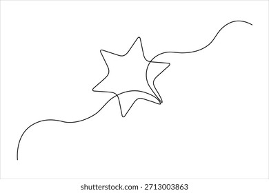 Desenho de linha simples abstrato em forma de estrela